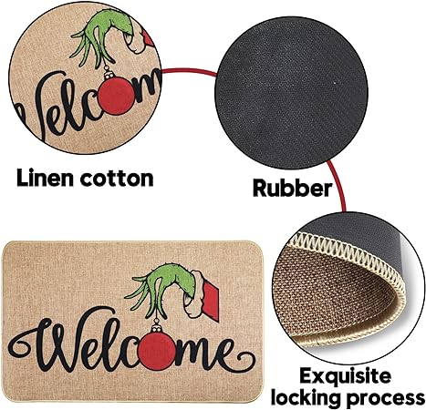 Non-Slip and Washable Xmas Welcome Mat