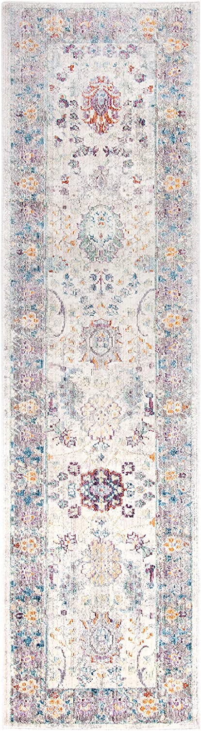 Illusion Collection ILL703F Vintage Distressed Viscose Area Rug, Rose / Cream