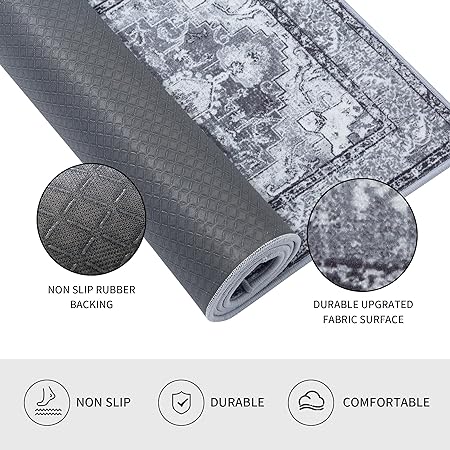 Sets of 3 Non Slip Machine Washable Entryway Rug