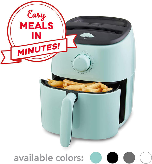 2.6 Qt Air Fryer 1000 watts, Oven Cooker W/ Temperature Control, Recipe Guide