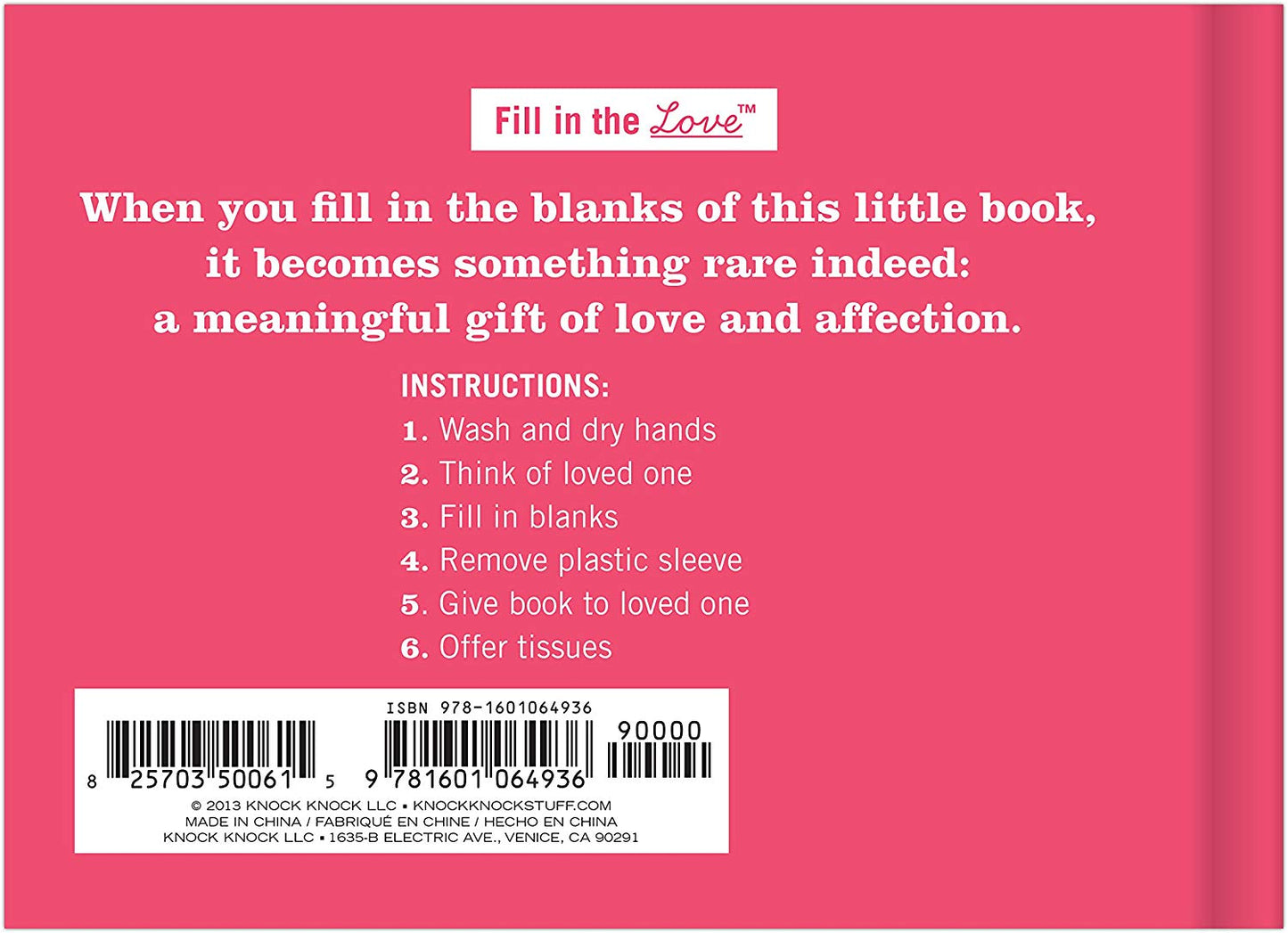 What I Love about You Fill in the Love Book Gift Journal