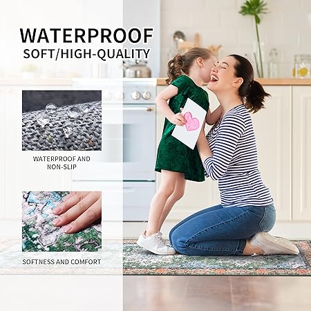 Sets of 3 Non Slip Machine Washable Entryway Rug