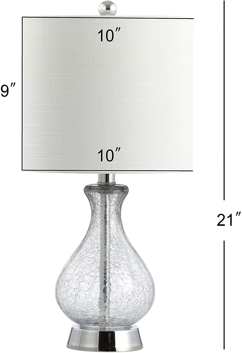 Playa Metal/Bubble Glass LED Lamp