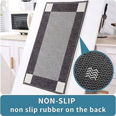 Washable Non Slip 2 Piece Absorbent Kitchen Floor Mats, 20"x32"+20"x48"