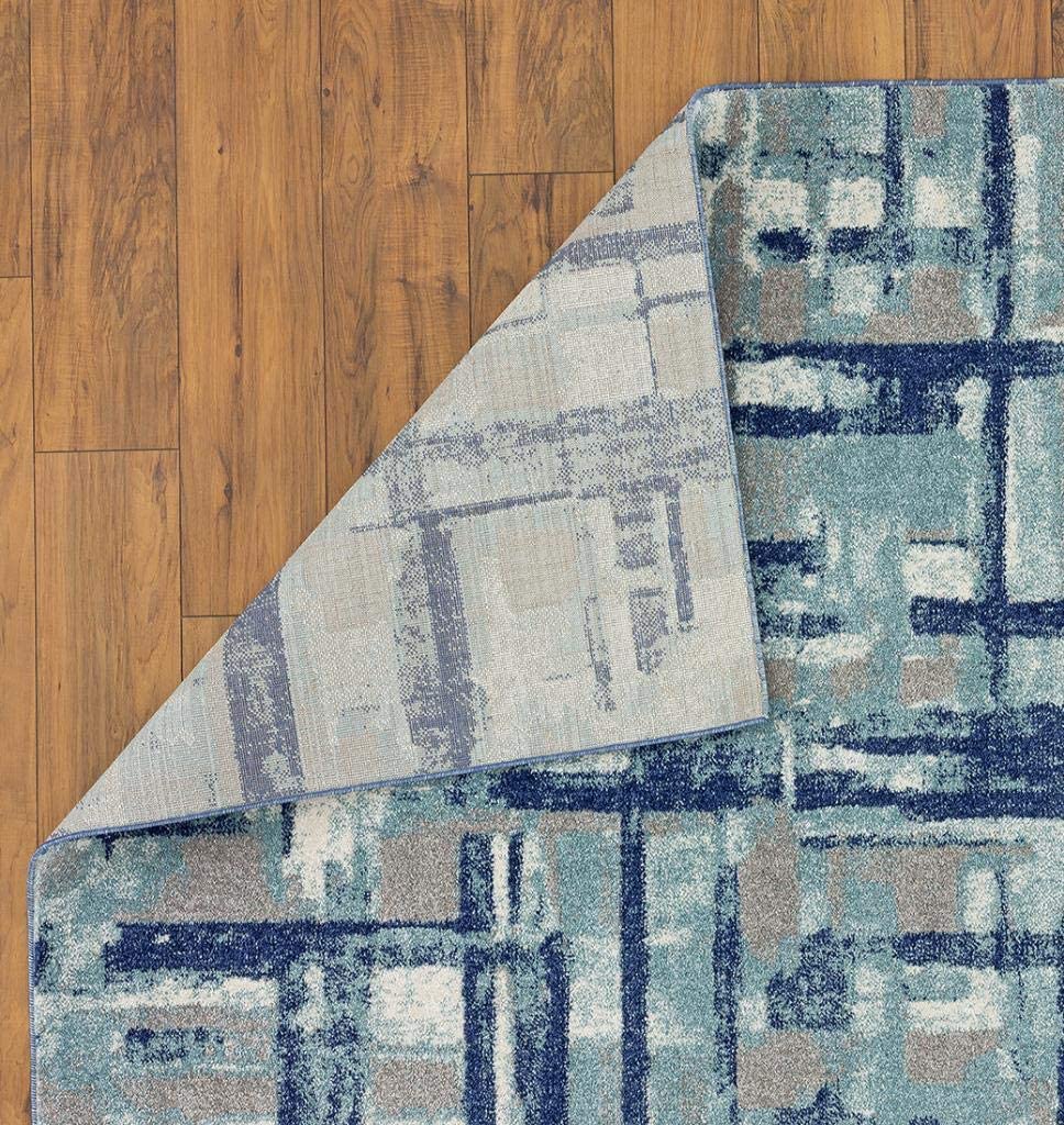 Tower Hill Abstract Blue Soft Area Rug