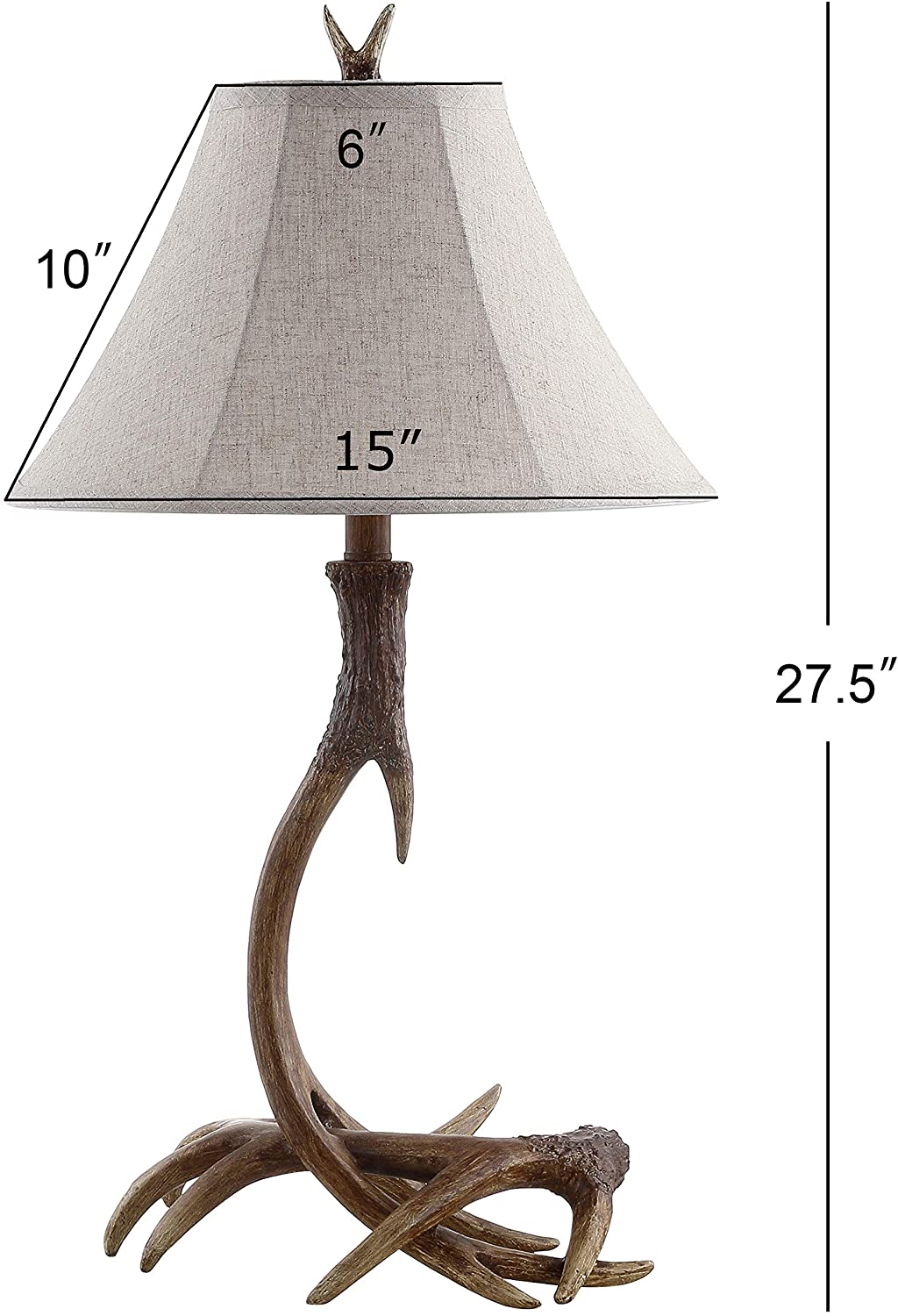 Antler 27.5" Rustic Resin LED Lamp Brown