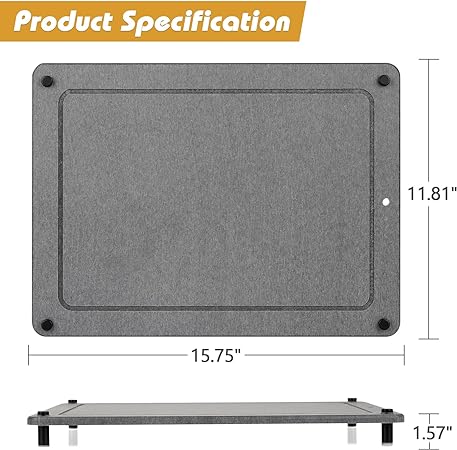 Stone Drying Counter Instant Dry Diatomaceous Earth Sink Caddy Organizer with Stainless Steel Feet (L White)