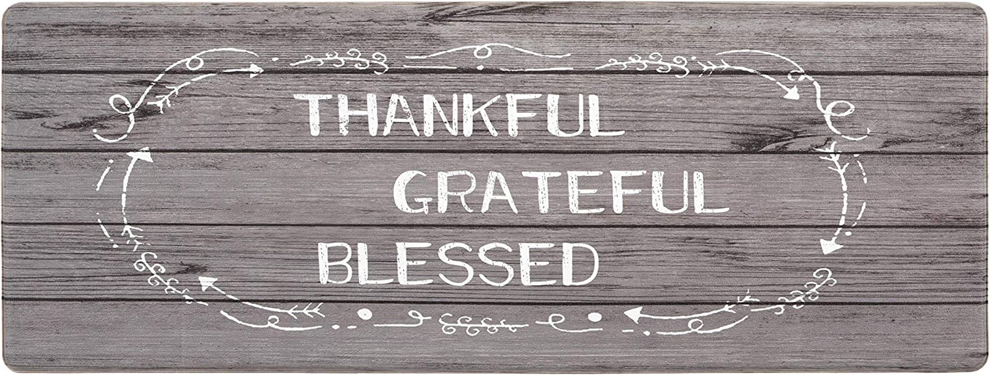 Thankful Anti Fatigue Standing Mat 18" x 30" Gray