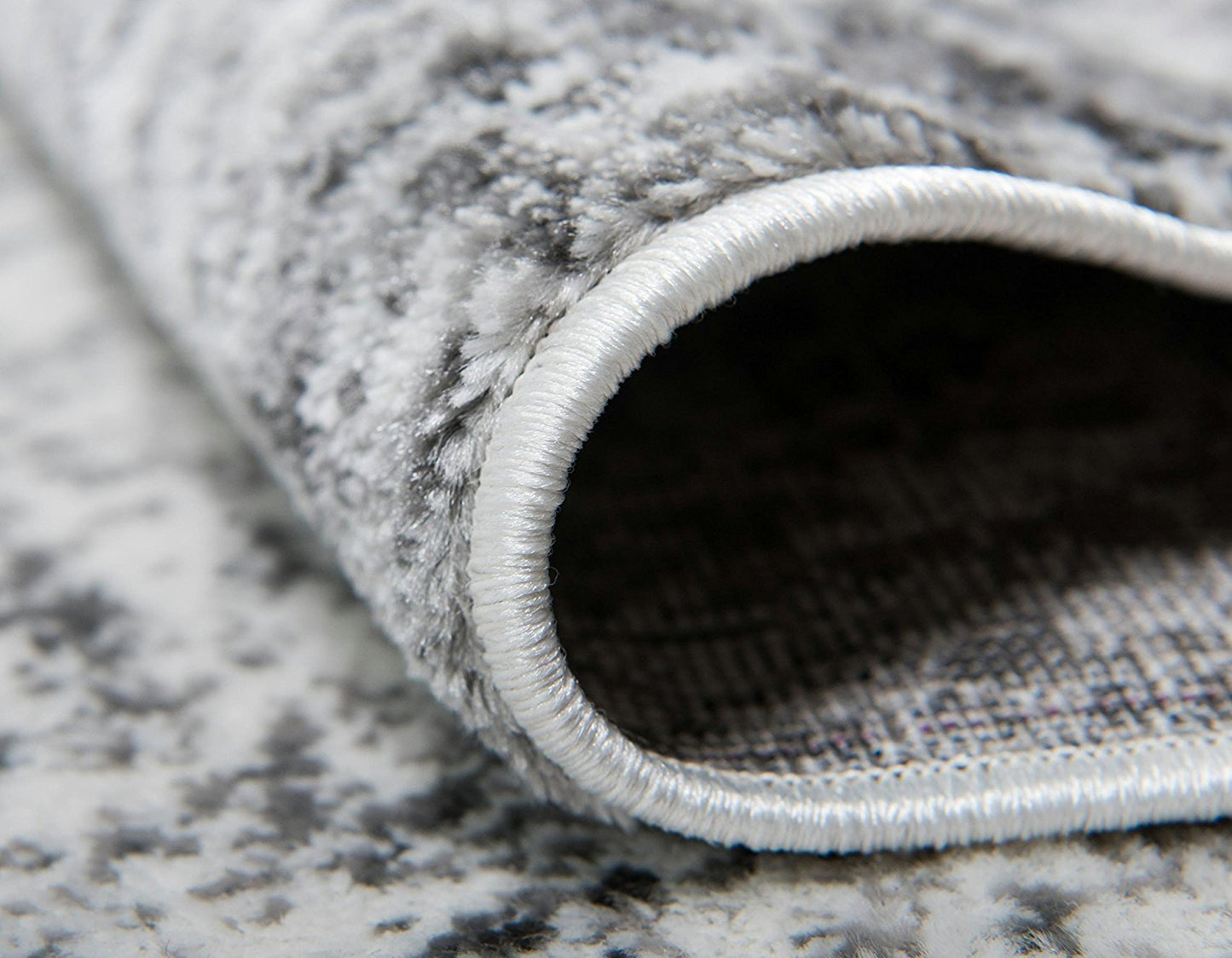 Vintage Distressed Bordered Gray Area Rugs