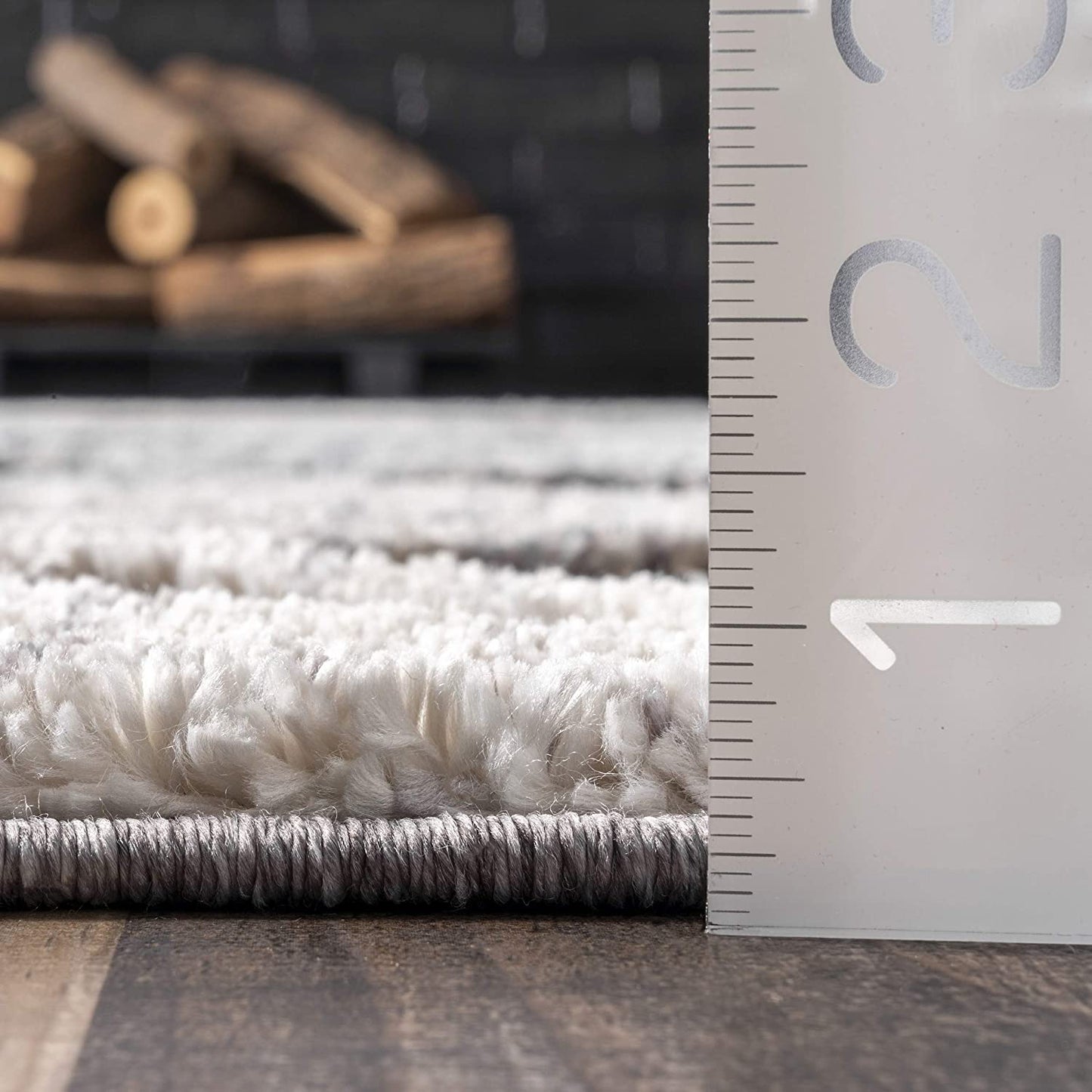 Ansley Soft Lattice Textured Tassel Runner Rug Grey