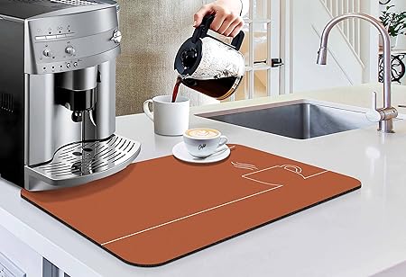 Accessories for Countertop Pioneer Flower Absorbent Hide Stain Rubber Backed Dish Drying Mats, (20x12in)