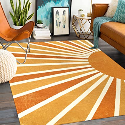 Sun Print Machine Washable Area Rugs-5x7 Rug