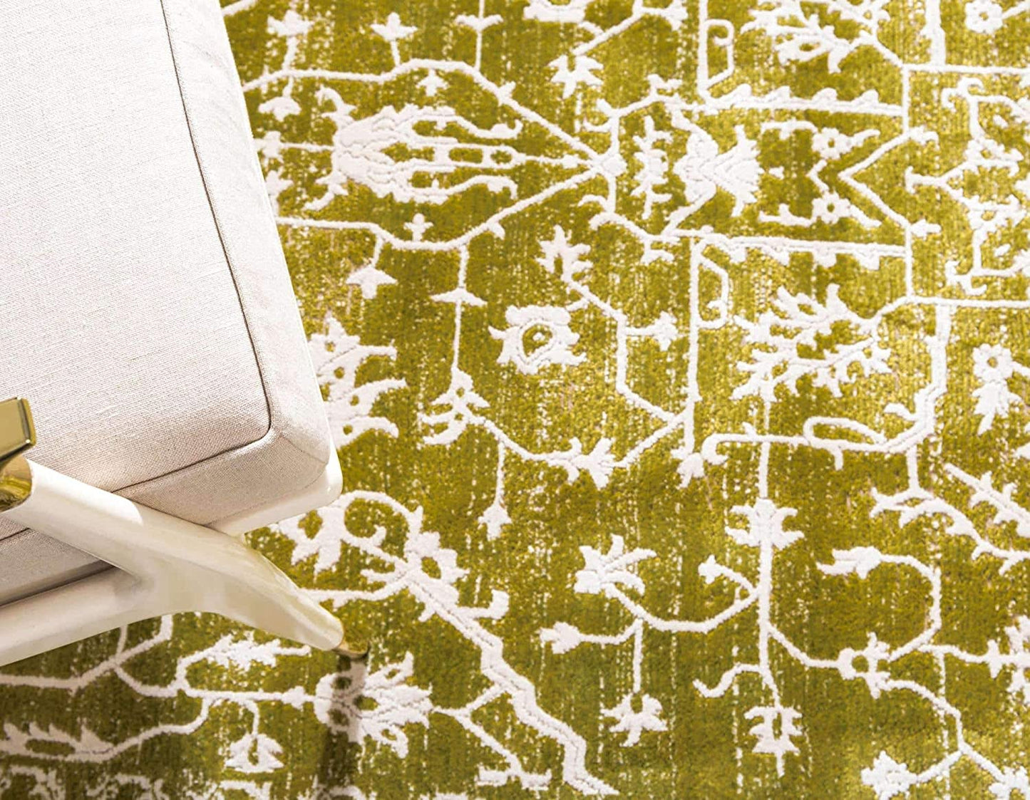 Traditional Distressed Vintage Classic Light Green Area Rug