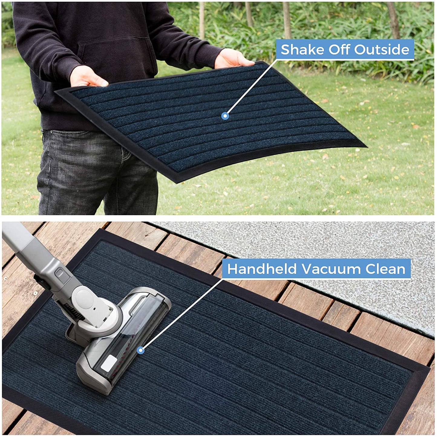 2 Pack Indoor Mat Door Heavy Duty Non Slip Rubber Backing Doormat