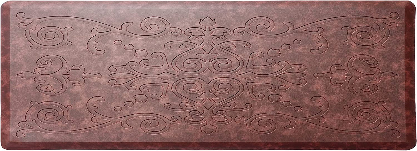 Medallion Embossed Cushioned Anti Fatigue Thick Non Slip Waterproof Kitchen Rugs (Taupe, 20" X 39")