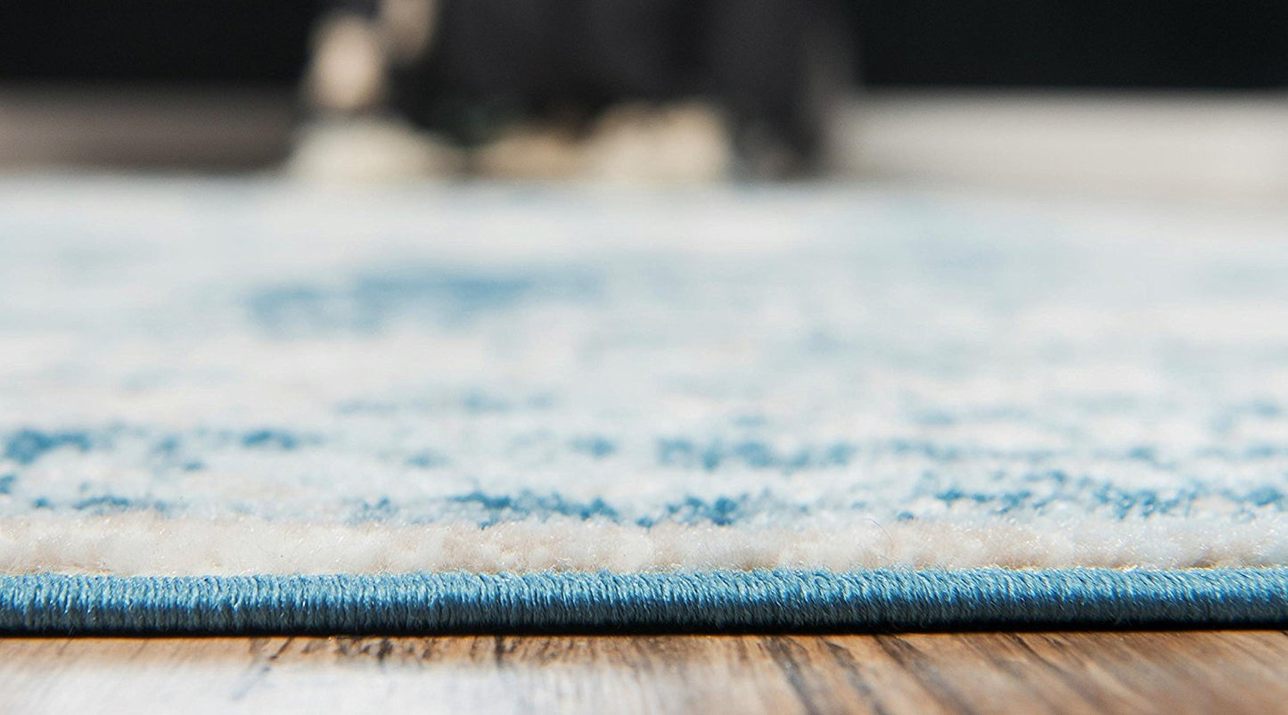 Vintage Distressed Blue Area Rugs