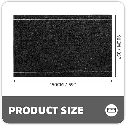 Anti-Slip Durable Outdoor Door Mat, Resist Dirt Heavy Duty Waterproof Outdoor Floor Mat for Entry, Entrance, Garage, High Traffic Areas, Easy to Clean, 24"x36" Grey