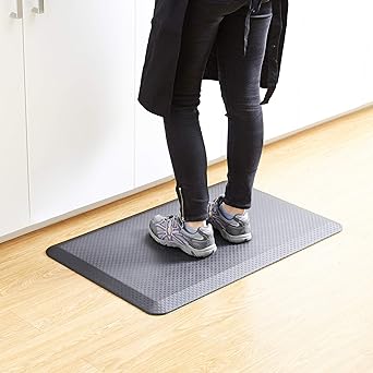 3/4" Rectangular Durable Anti Fatigue Ergo Comfort Standing, 32x20, 1 Mat, Black, Solid