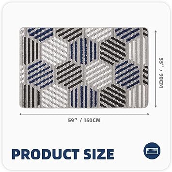 Indoor,Super Absorbent Rugs for Entryway, Non Slip Washable Resist Dirt Entry Front Door Mat 24"x36"