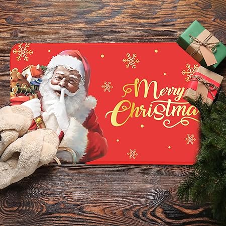 Set of 2 Farm Fresh Christmas Trees Washable Kitchen Carpet, 17x28 and 17x47 Inch