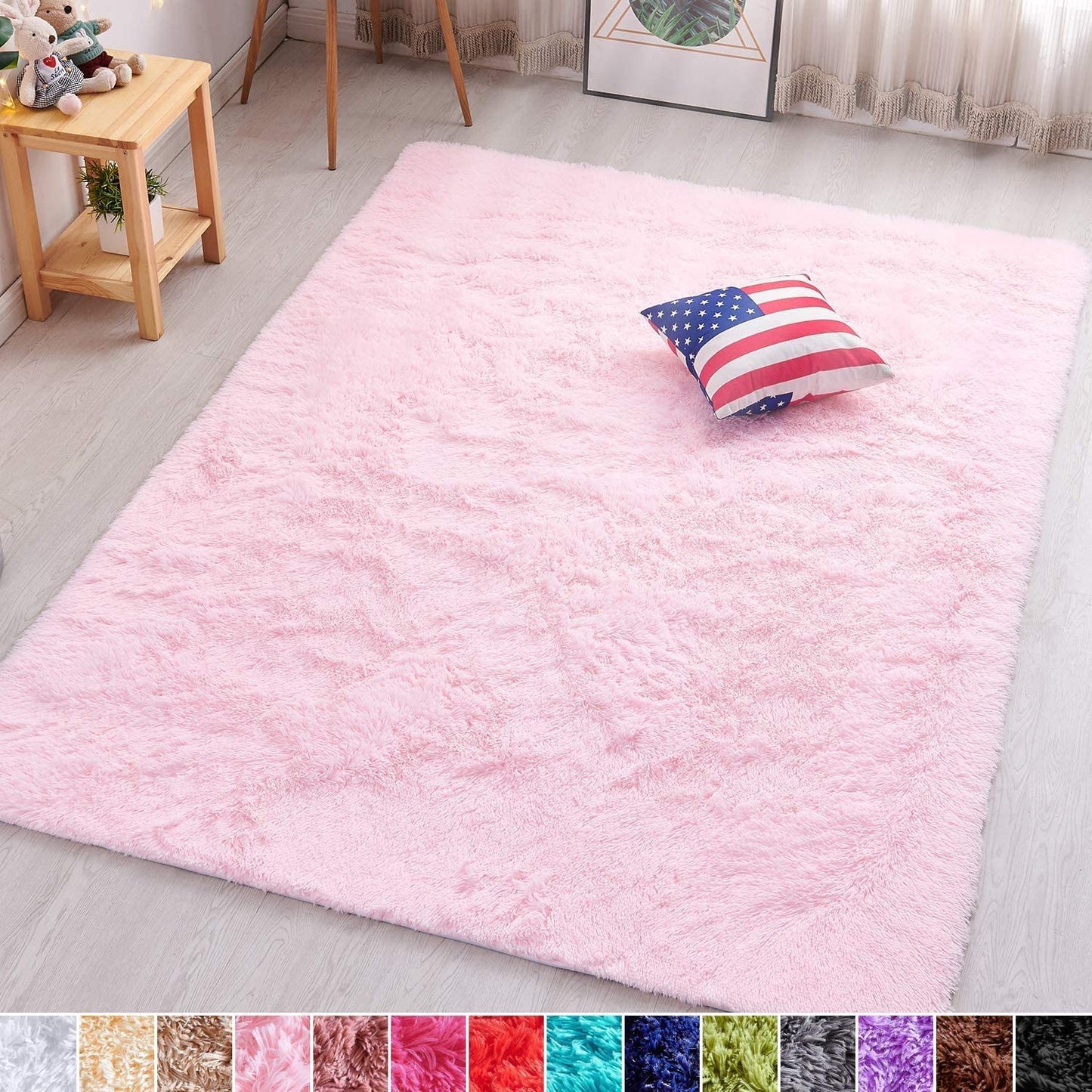 Velvet Indoor Fluffy Extra Comfy Soft Shag Area Rug