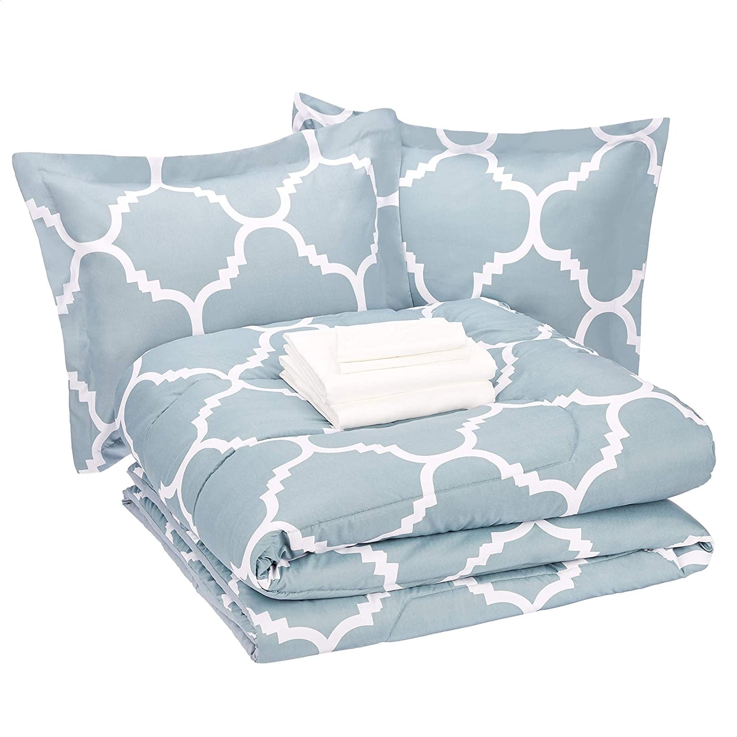 5-Piece Light-Weight Microfiber Bed-In-A-Bag Comforter Bedding Set