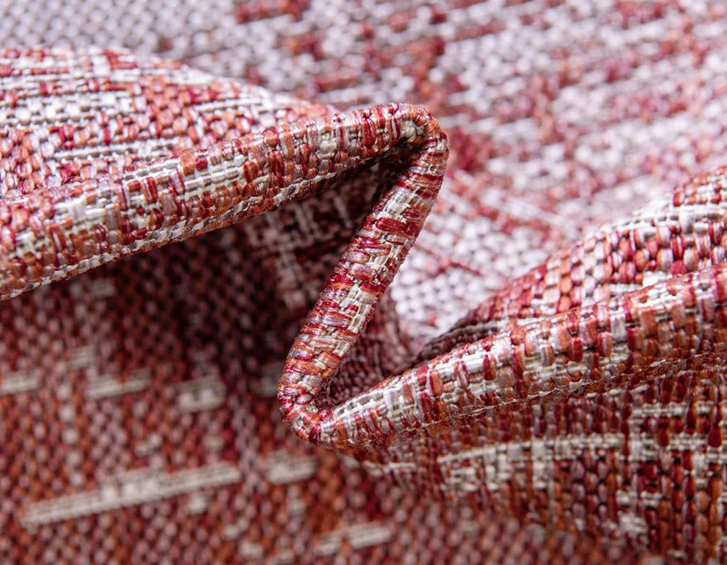 Outdoor Modern Collection Distressed Gradient Transitional Rust Red