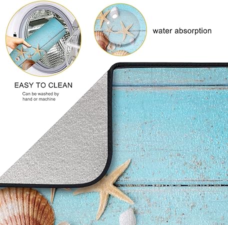 Absorbent Baseball Dish Drying Mat with Hanging Loop for Countertop Heat-resistant -24" x 18" inch