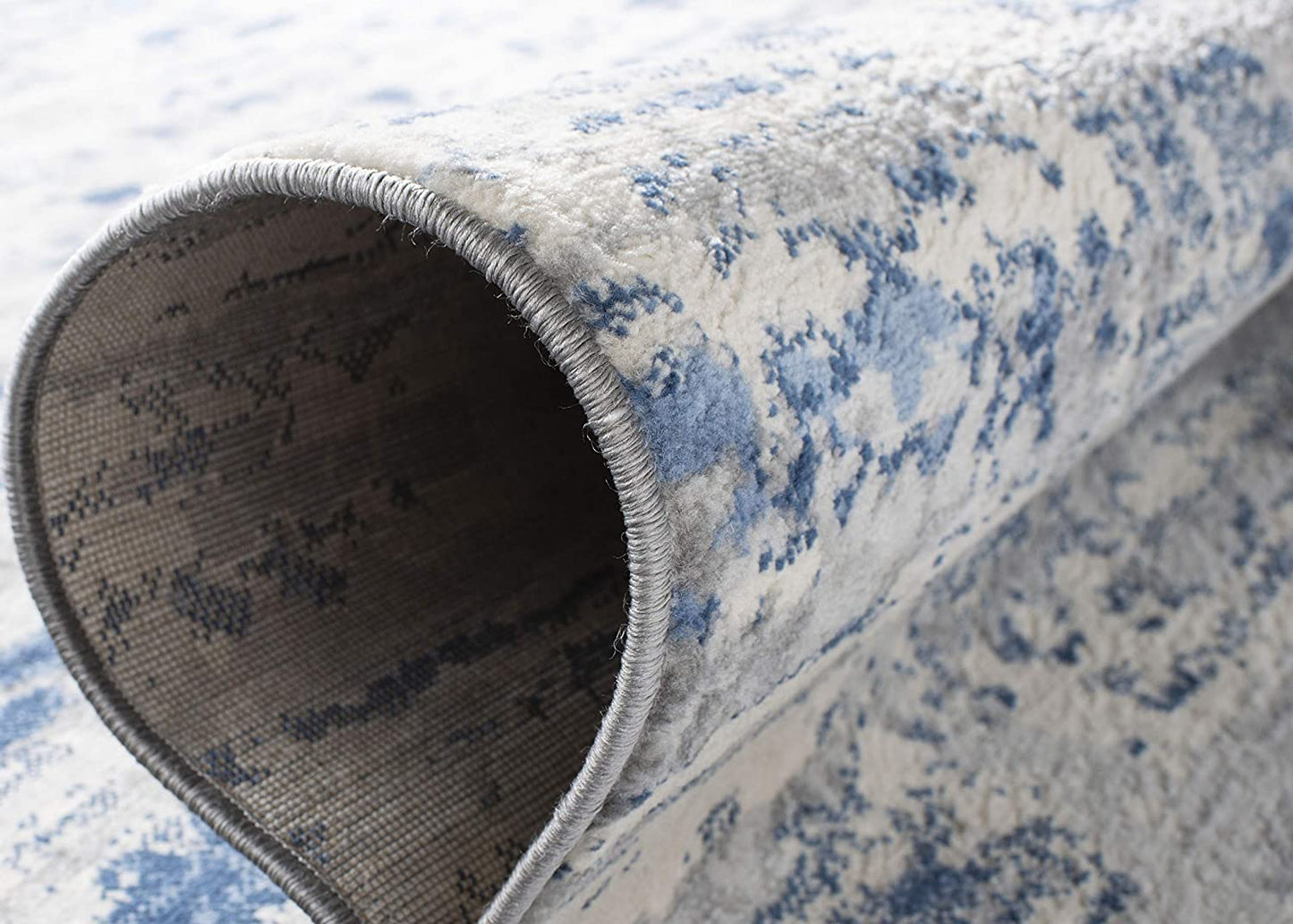 Jasper Collection  Modern Abstract Ivory / Blue