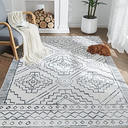 Indoor Mat Geometric Print Floor Cover Thin Carpet Soft Rug