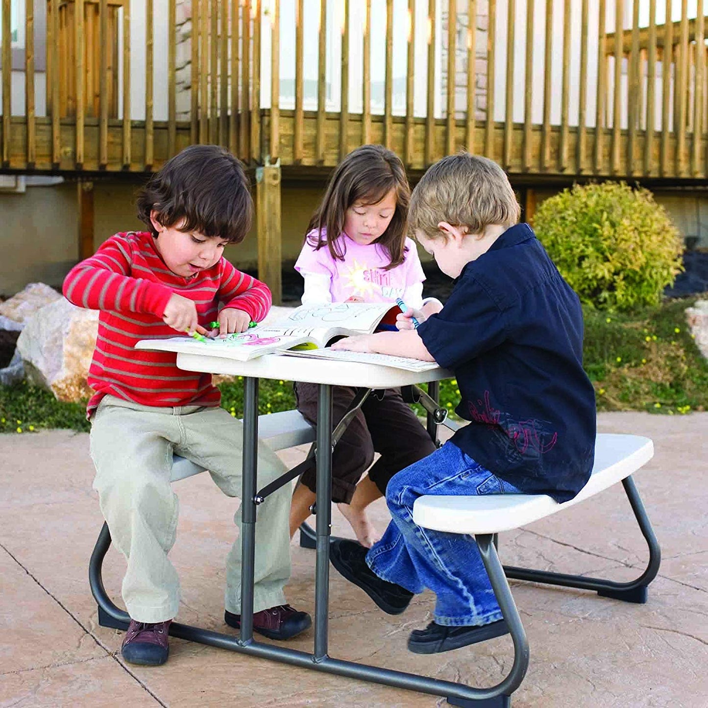 Kids Picnic Foldable Table UV-Protected Stain Resistant