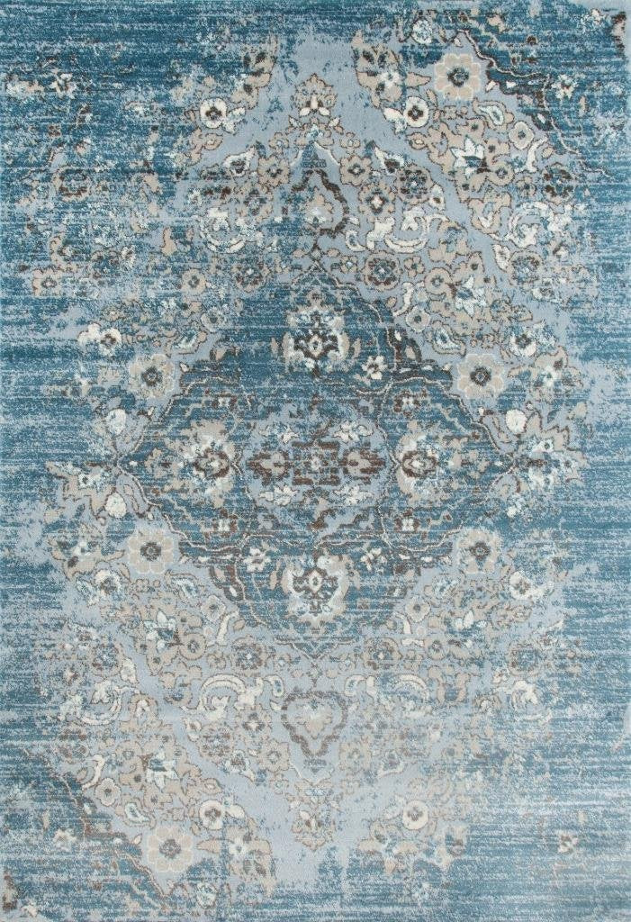 Persian Distressed Blue Soft Area Rugs
