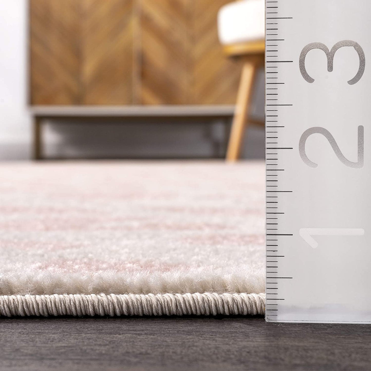 Print Leopard Soft Area Rug, Baby Pink