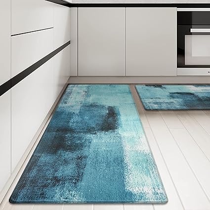Boho Abstract Anti Fatigue Kitchen Rugs Sets of 2