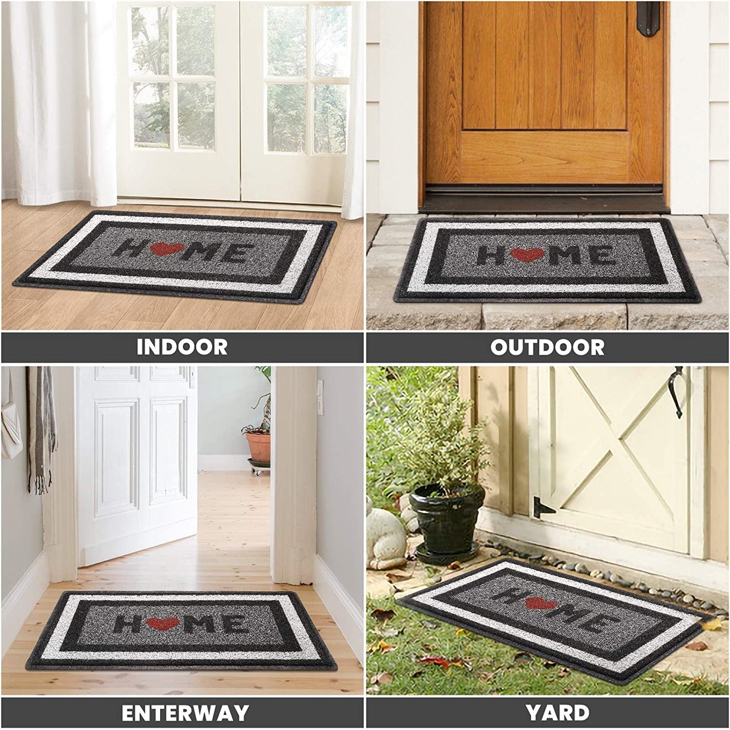 Trends 2 Pack Non Slip Outdoor Indoor Door Mat 30"x17"