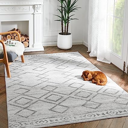 Indoor Mat Geometric Print Floor Cover Thin Carpet Soft Rug