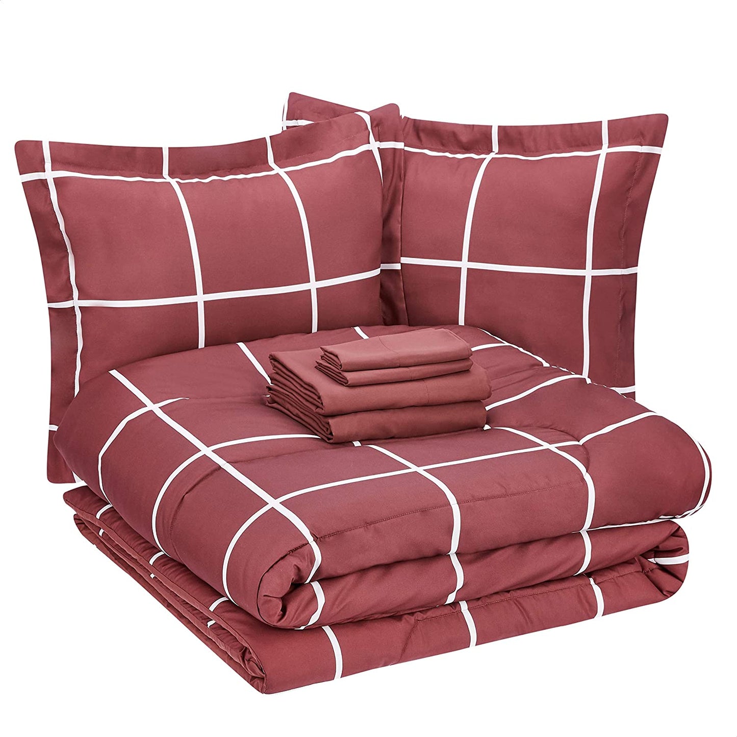 5-Piece Light-Weight Microfiber Bed-In-A-Bag Comforter Bedding Set