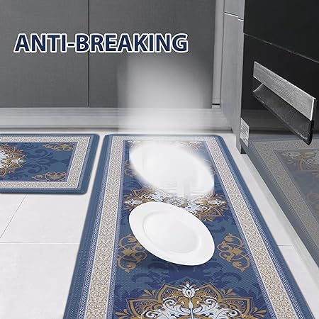 Sets of 2 Anti-Fatigue Foam Cushioned Non Slip Waterproof Kitchen Mats