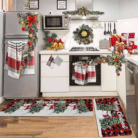 Green Monster Non Slip Christmas Kitchen Decoration, Set of 2