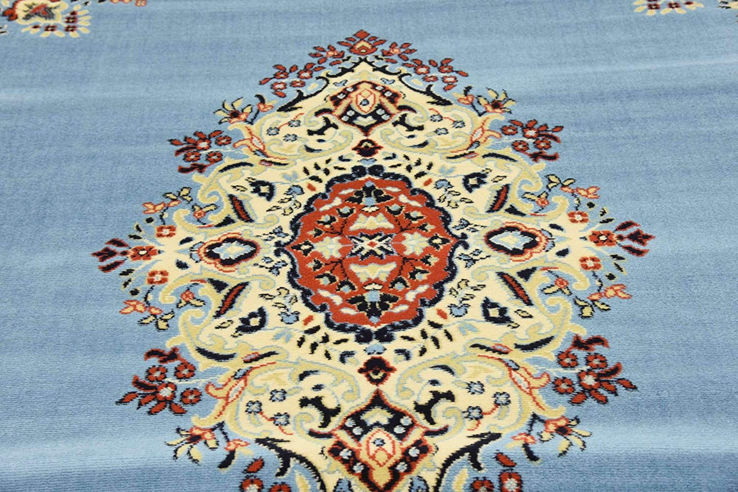 Traditional Light Blue Soft Area Rug