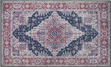 Non-Slip Distressed Vintage Persian Oriental, Small Accent Throw Low Pile Traditional Area Rug - 2' X 3'