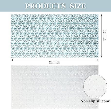 10 Pcs Absorbent Nonadhesive Refrigerator Liners, (Cool,12 x 24 Inch)