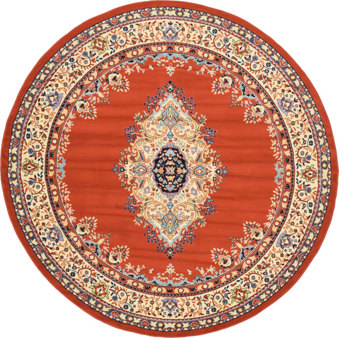 Traditional Terracotta Soft Area Rug