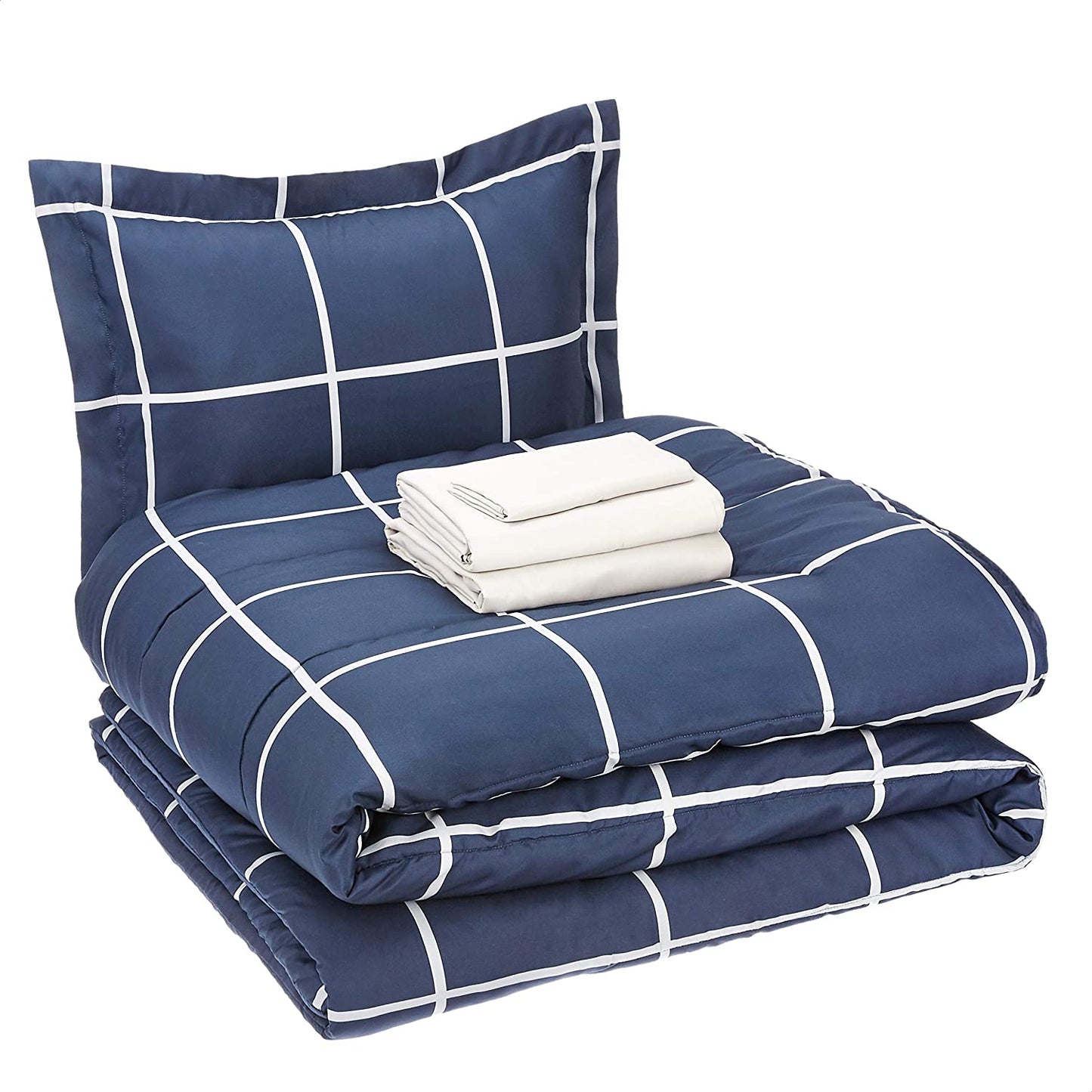 5-Piece Light-Weight Microfiber Bed-In-A-Bag Comforter Bedding Set