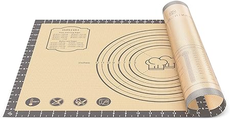 Non Stick  26" x 16" Non-slip Dough Rolling Pastry Mat with Measurement Cookies,Macarons,Bread