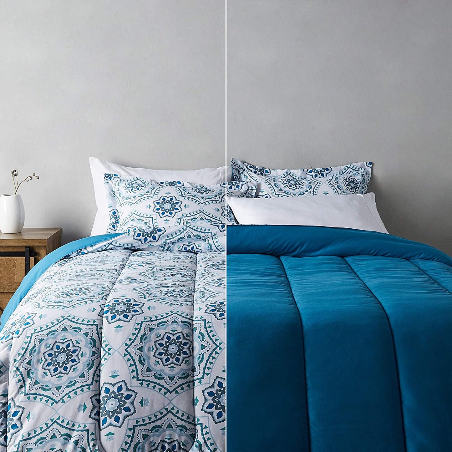 Ultra-Soft Light-Weight Microfiber Reversible Comforter Bedding Set