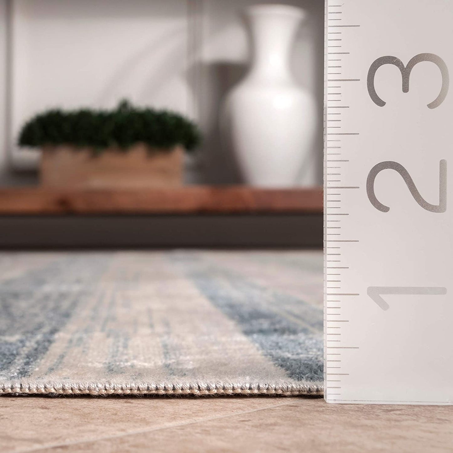 Roseline Vintage Tribal Area Rug, Blue