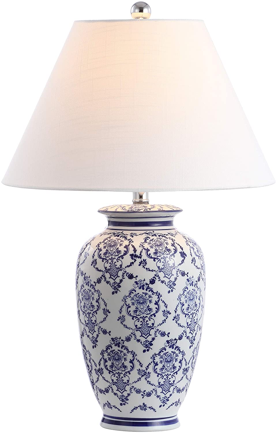 Juliana 26.25" Chinoiserie Ceramic LED Lamp  Blue/White