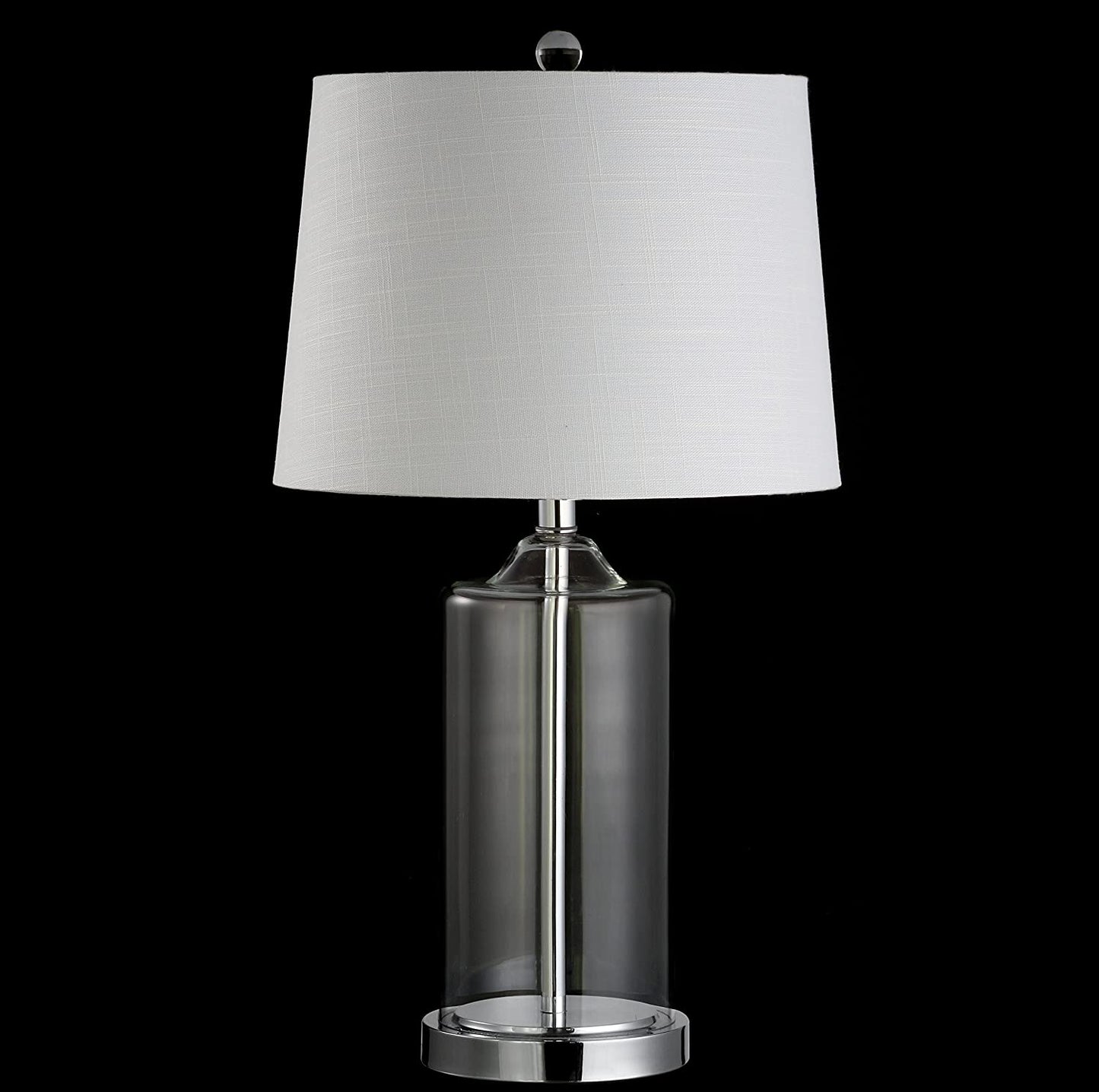 Walsh 25" Glass LED Table Lamp Clear/Chrome