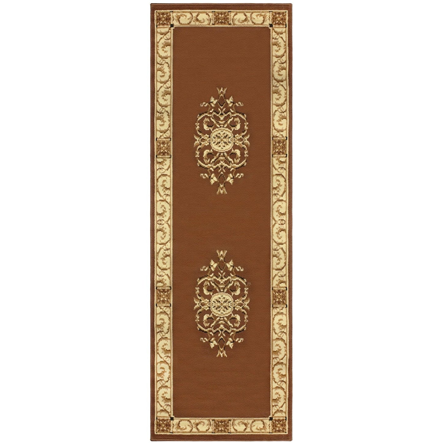 Floral Medallion Toffee Area Rug